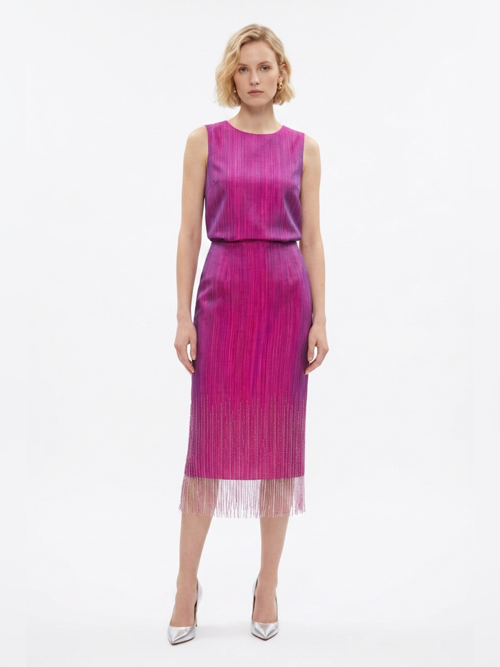 Muse silk skirt with fringe - Picture 3 of 15